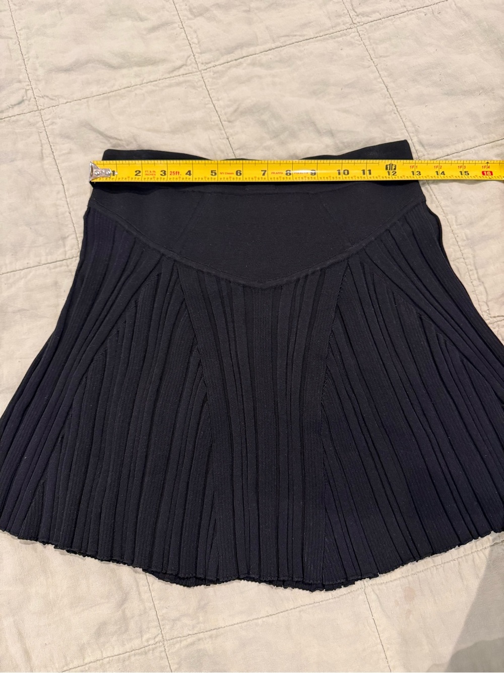 Fleur du Mal Black Rib Flared Skirt - Picture 7 of 8